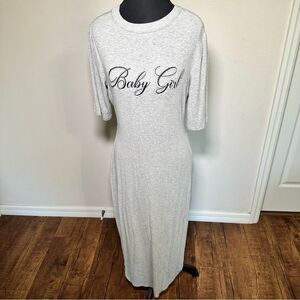 Y2K Gray ‘Baby Girl’ Maxi Dress